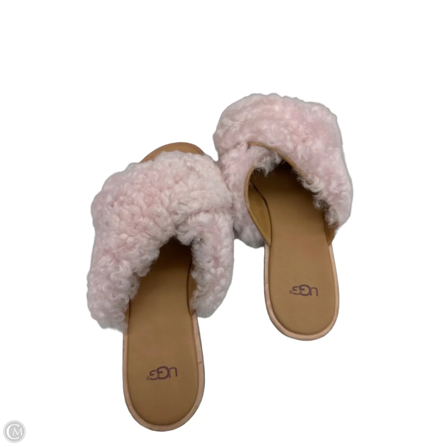 Sandals Designer By Ugg In Pink & Tan, Size: 9.5