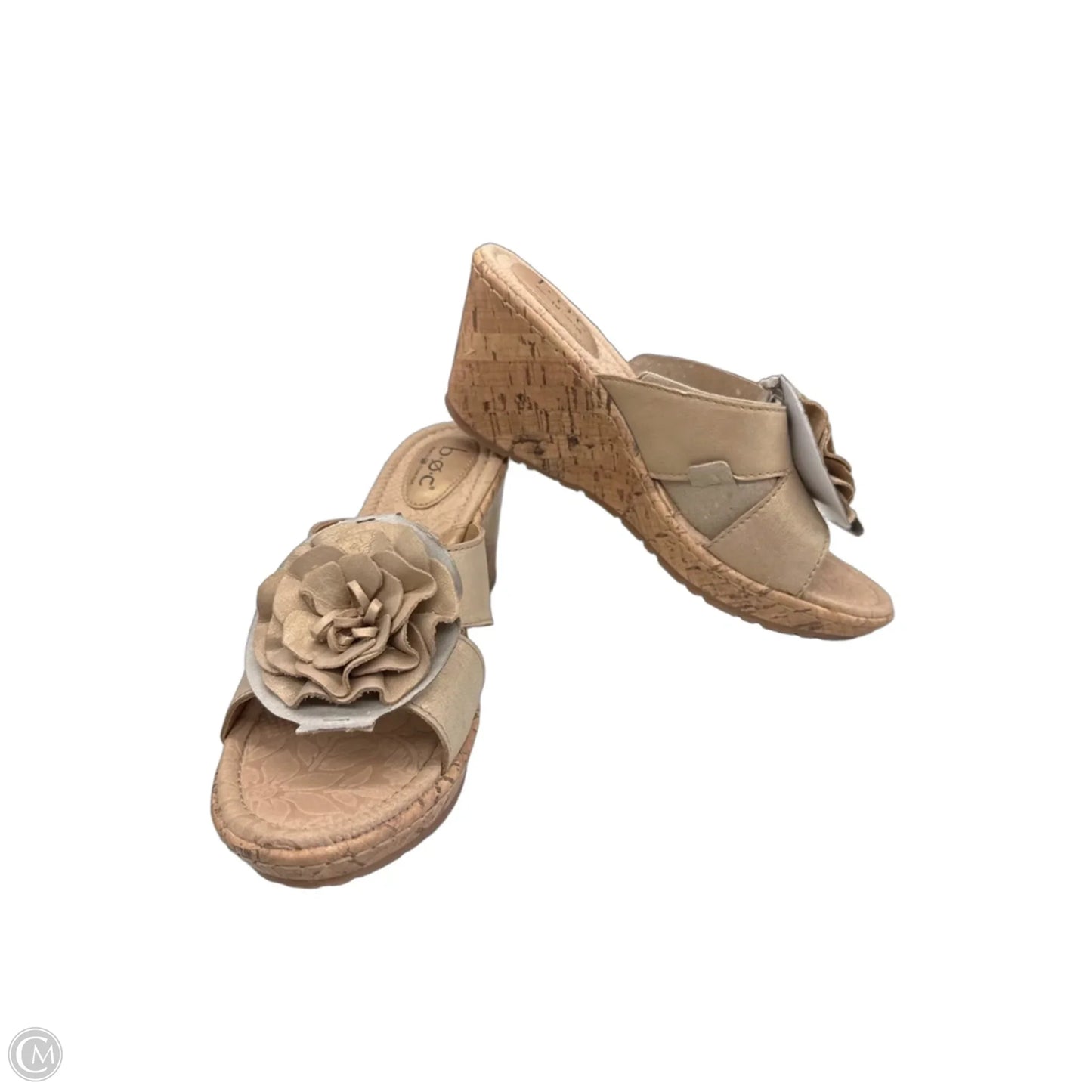 Sandals Heels Wedge By Born In Tan, Size: 8