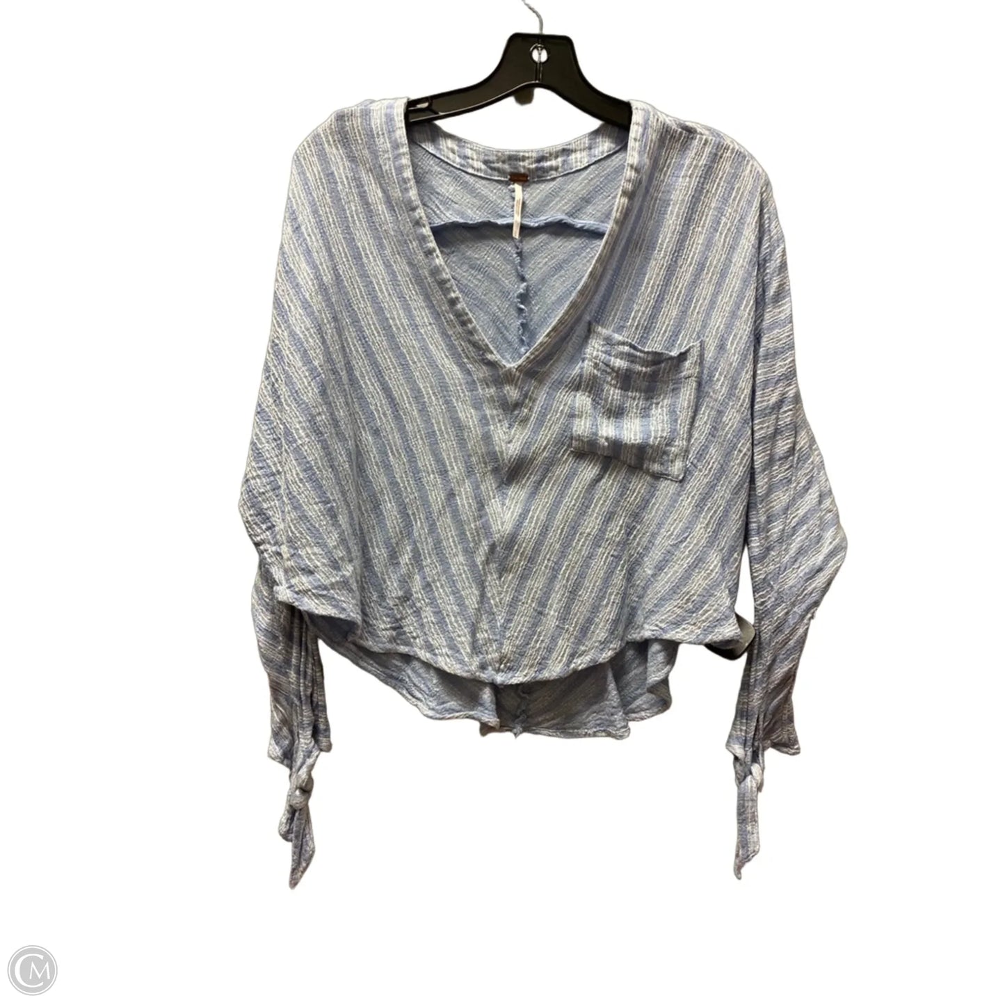 Top Long Sleeve By Free People In Blue, Size: S