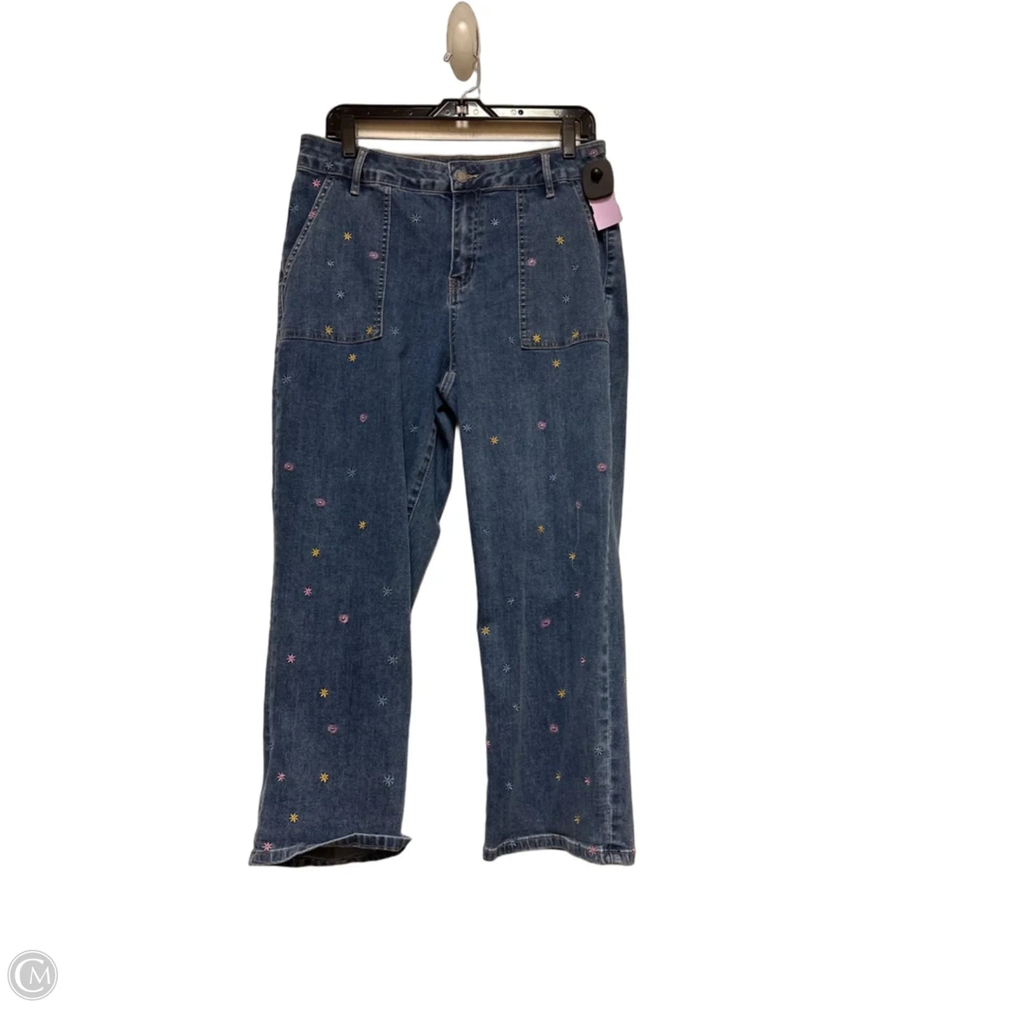 Jeans Straight By Charlie B In Blue Denim, Size: 12