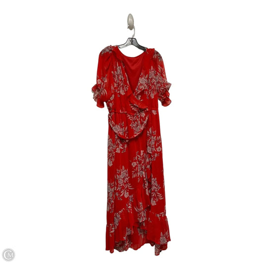 Dress Casual Maxi By Lc Lauren Conrad In Red & White, Size: 2x