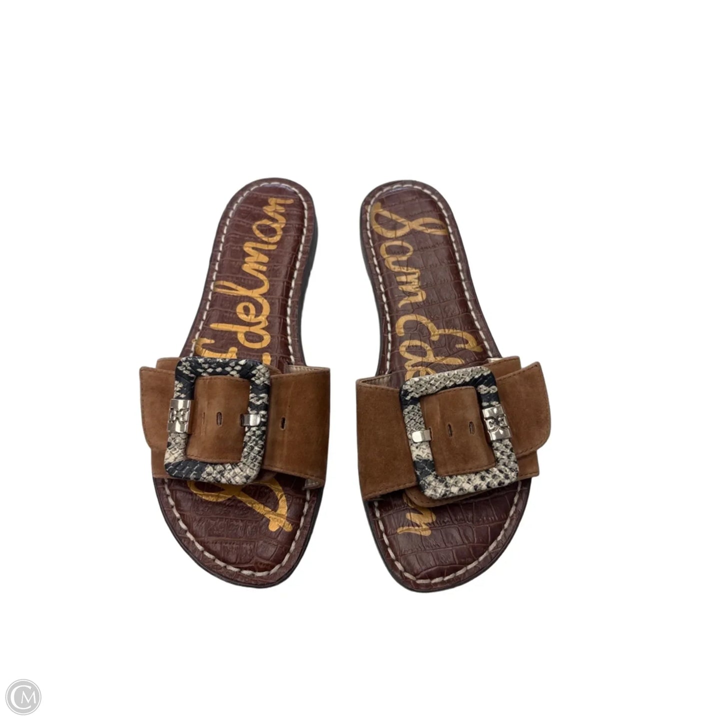 Sandals Flats By Sam Edelman In Brown & Tan, Size: 7