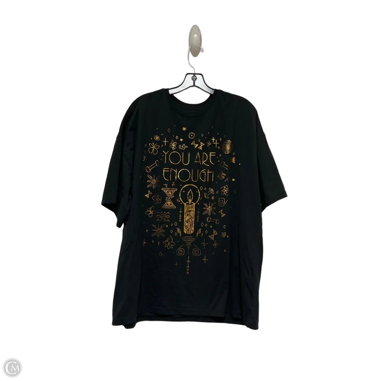 Top Short Sleeve Basic By Disney Store In Black & Gold, Size: Xl