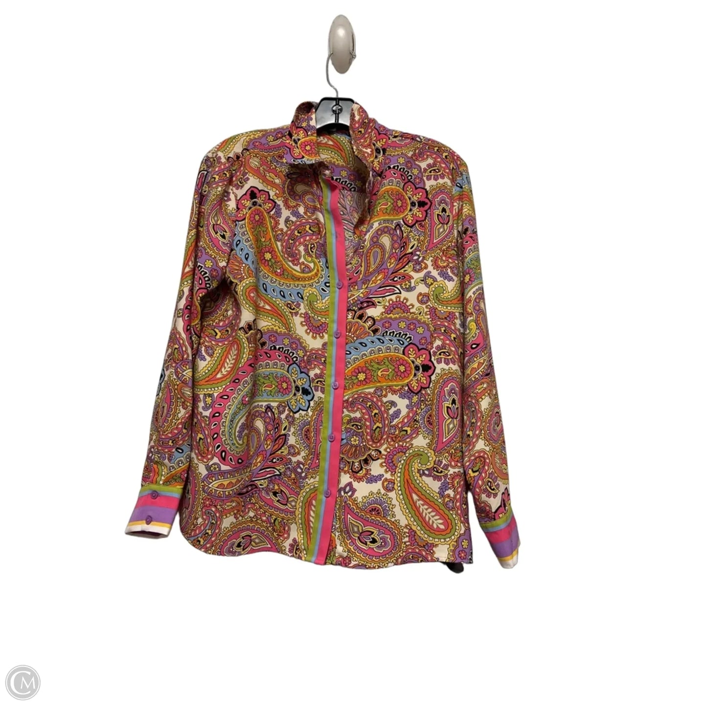 Top Long Sleeve By Rachel Zoe In Paisley Print, Size: S