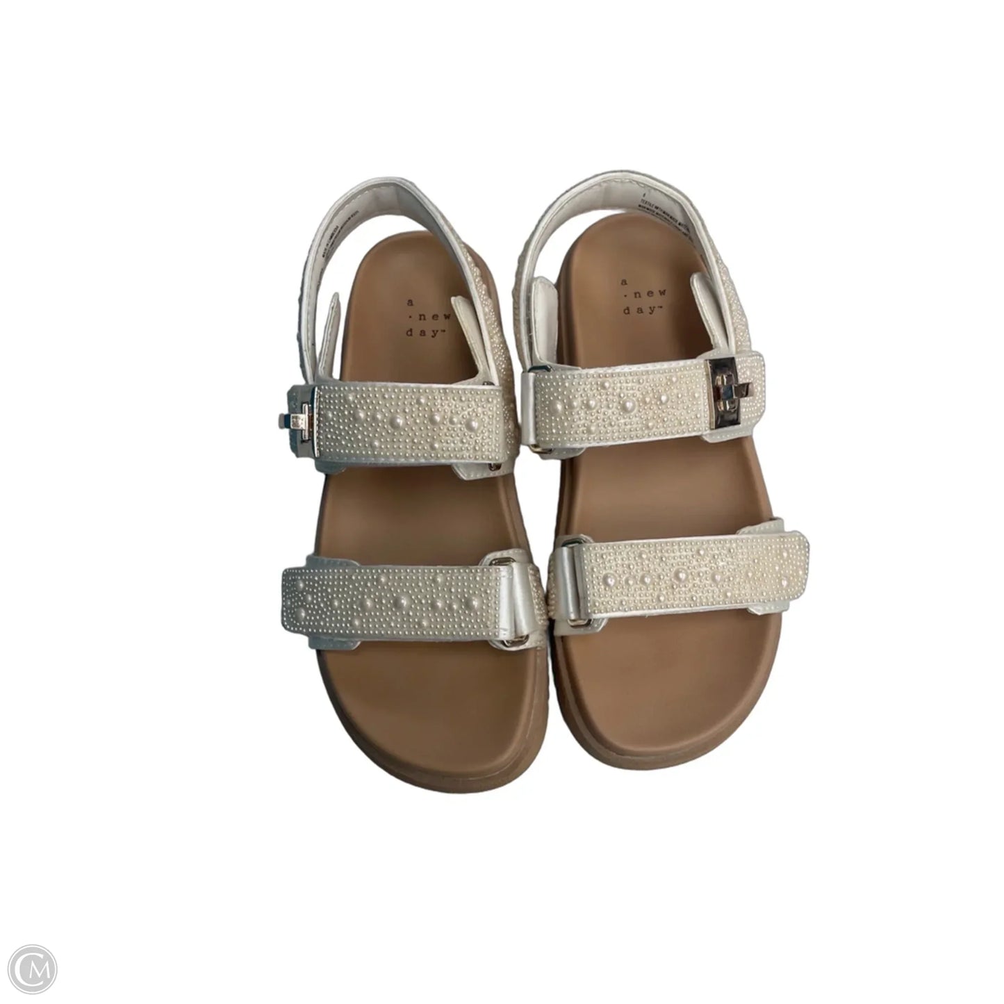 Sandals Flats By A New Day In Cream & Tan, Size: 6