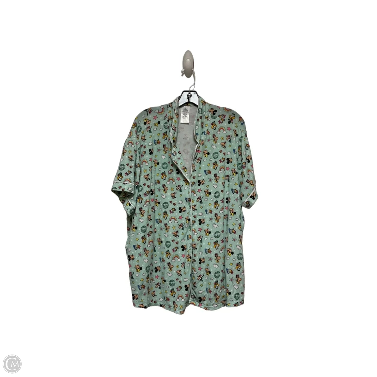 Pajamas 2pc By Disney Store In Green & White, Size: 2x