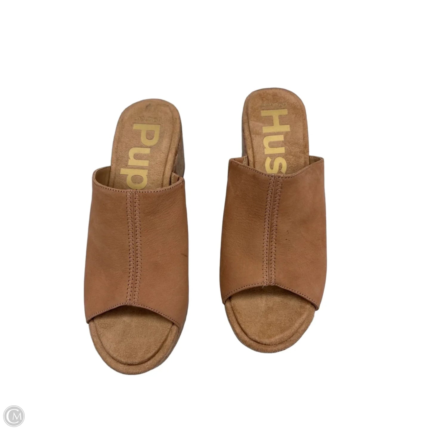Sandals Heels Block By Hush Puppies In Tan, Size: 9