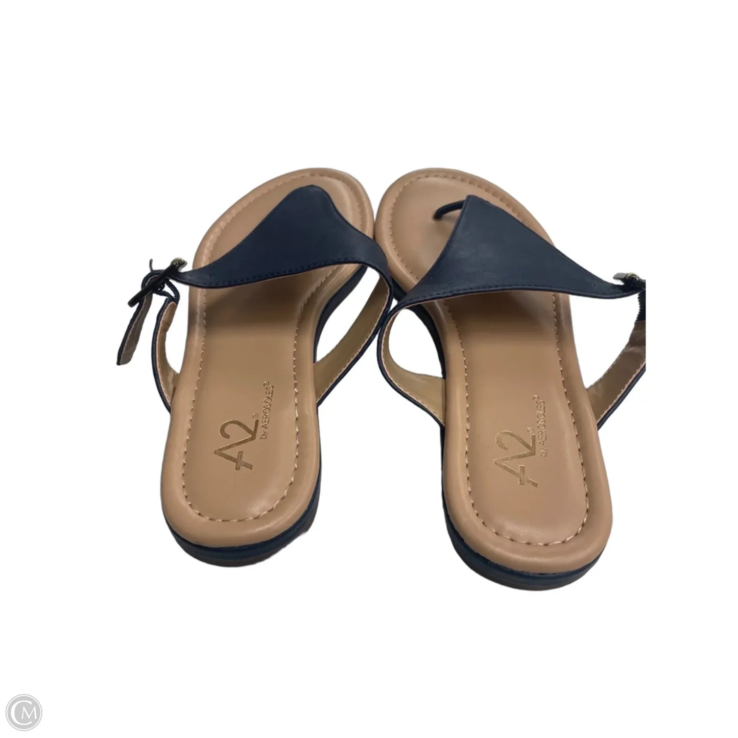 Sandals Flats By Aerosoles In Blue & Tan, Size: 8.5