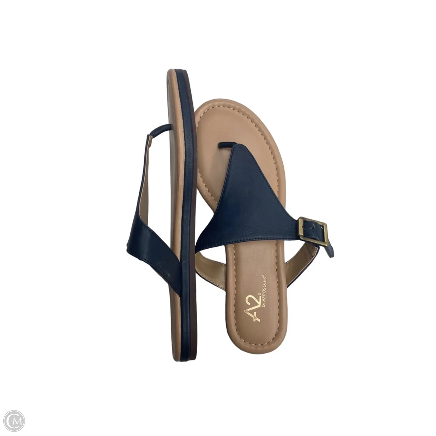 Sandals Flats By Aerosoles In Blue & Tan, Size: 8.5