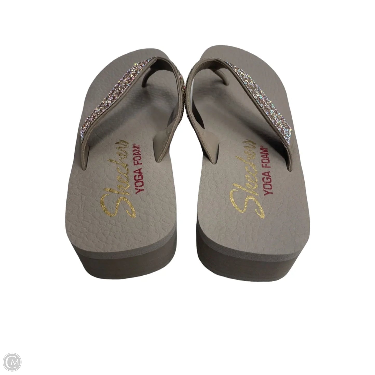 Sandals Flip Flops By Skechers In Grey, Size: 8