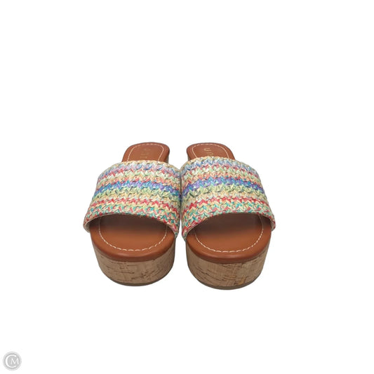 Sandals Heels Block By Unisa In Rainbow Print, Size: 6