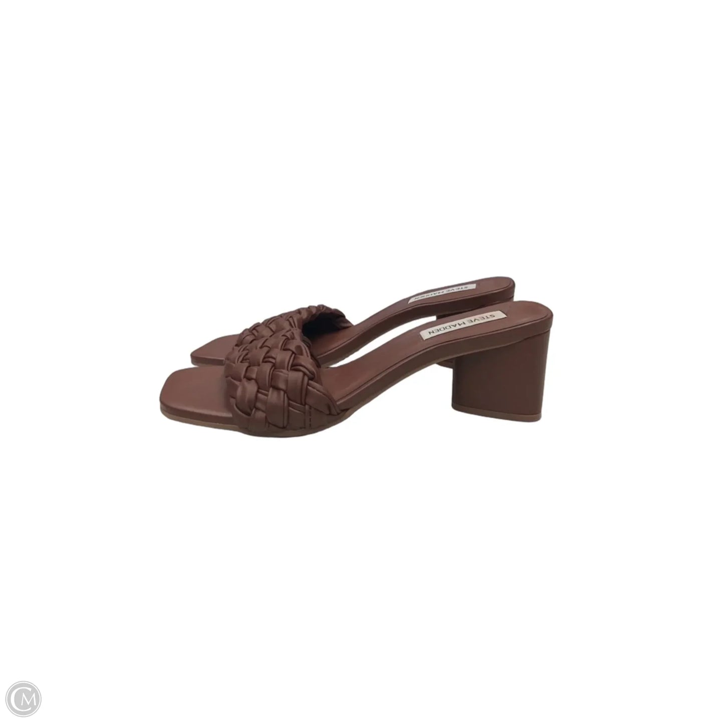 Sandals Heels Block By Steve Madden In Brown, Size: 6.5