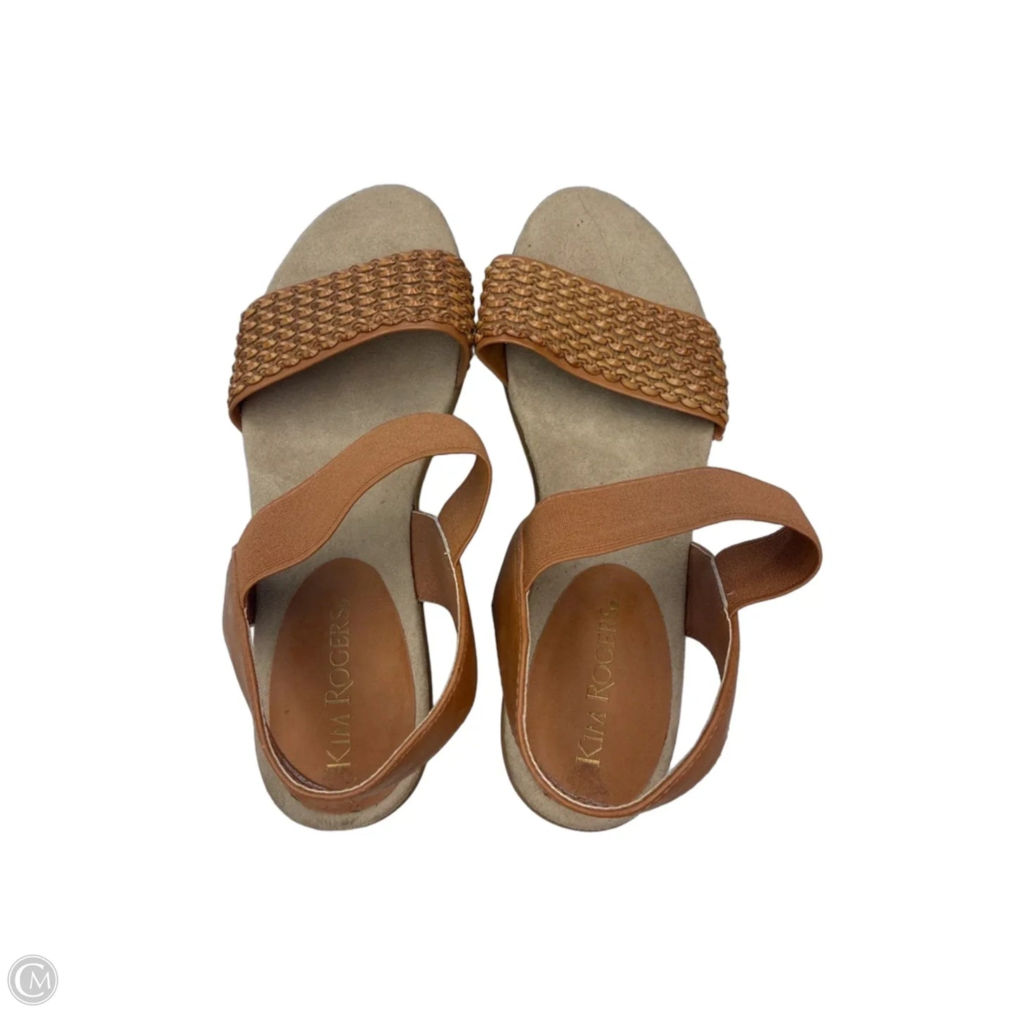 Sandals Heels Wedge By Kim Rogers In Tan, Size: 8.5