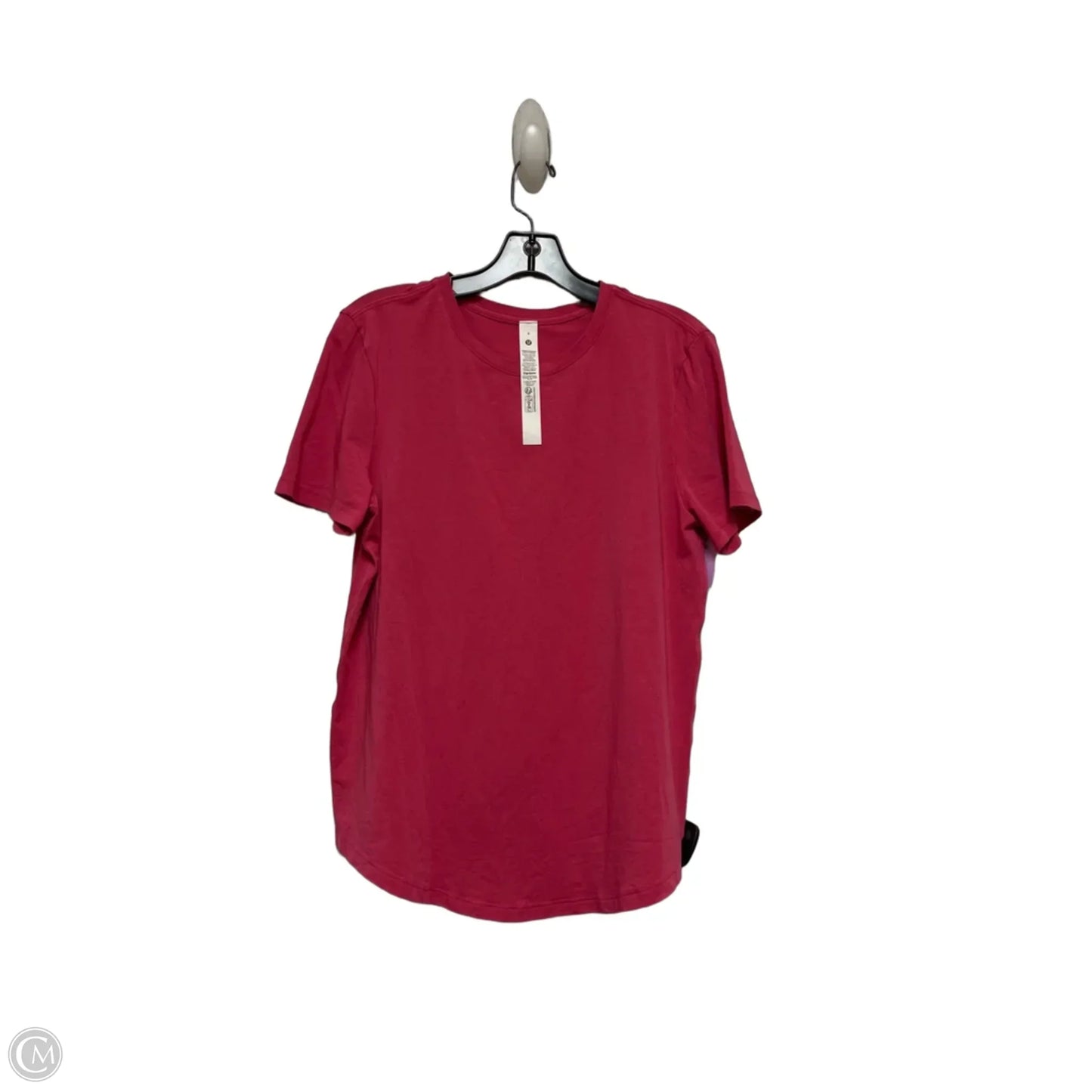 Athletic Top Short Sleeve By Lululemon In Pink, Size: 8