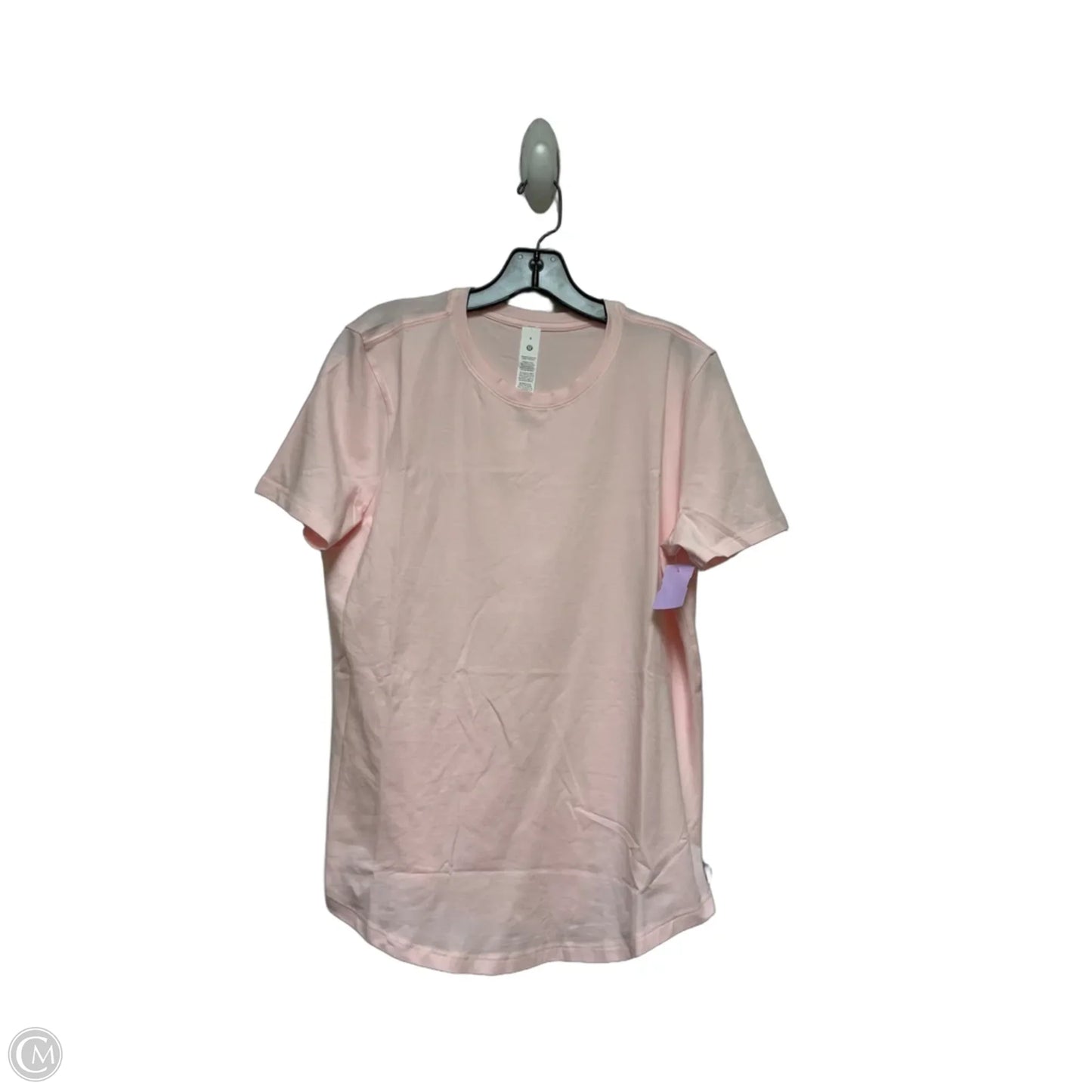 Athletic Top Short Sleeve By Lululemon In Pink, Size: 8