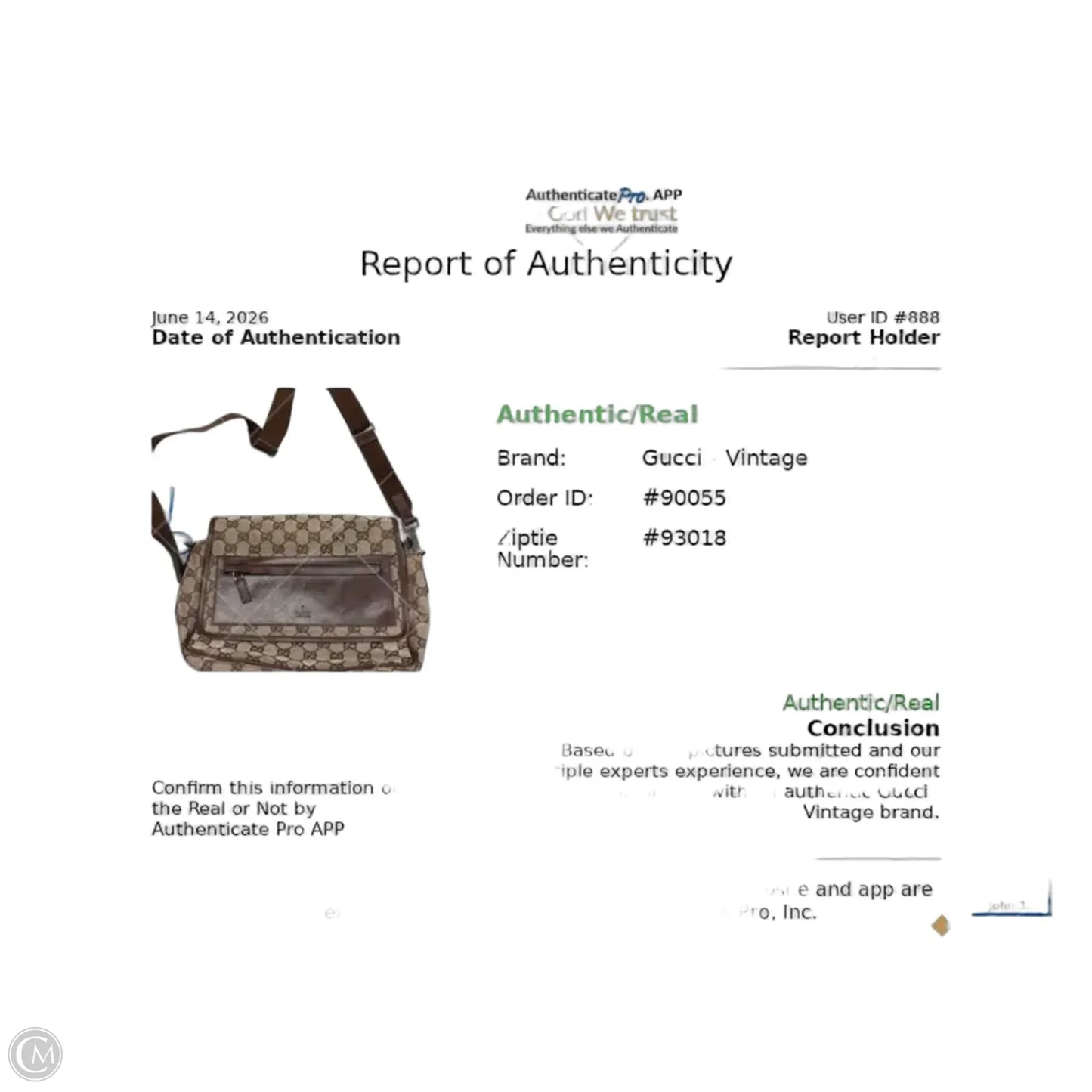 Crossbody Luxury Designer By Gucci, Size: Medium