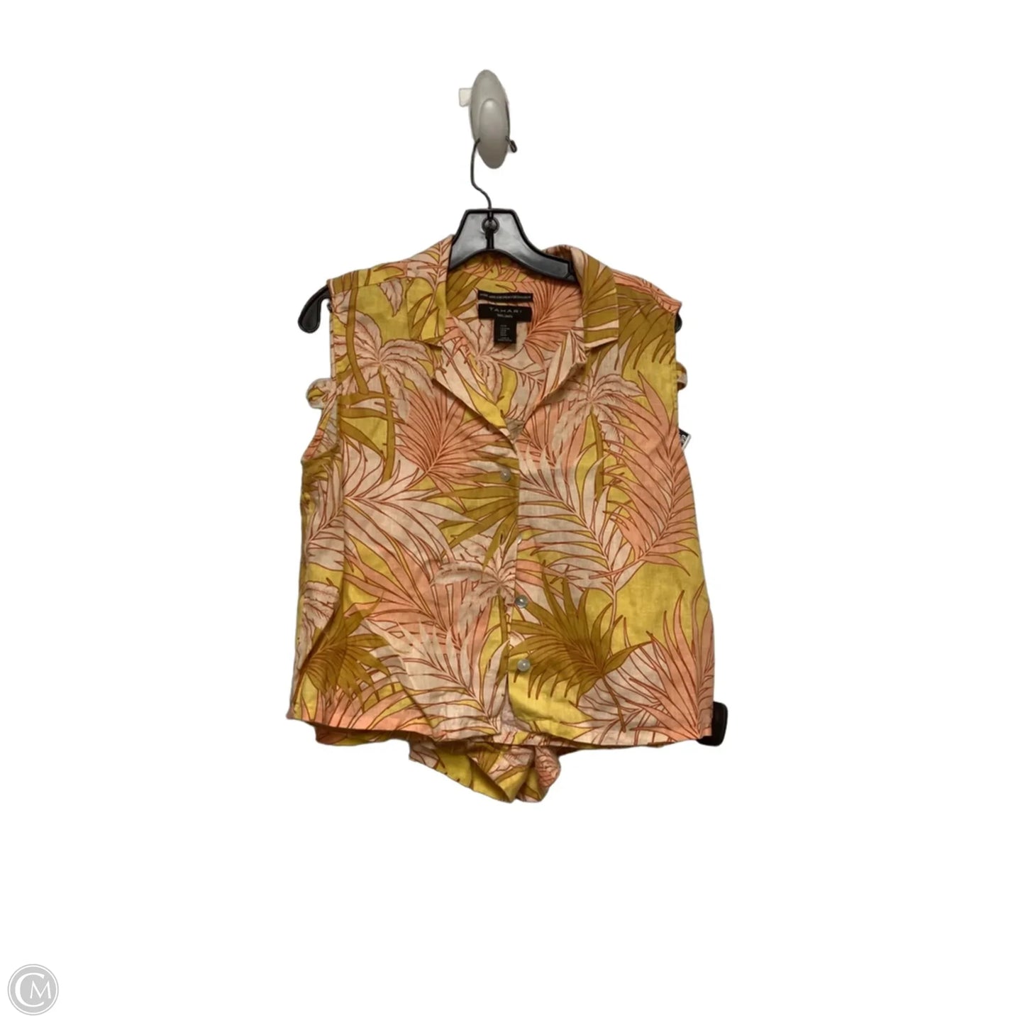 Shorts Set By Tahari In Pink & Yellow, Size: 10