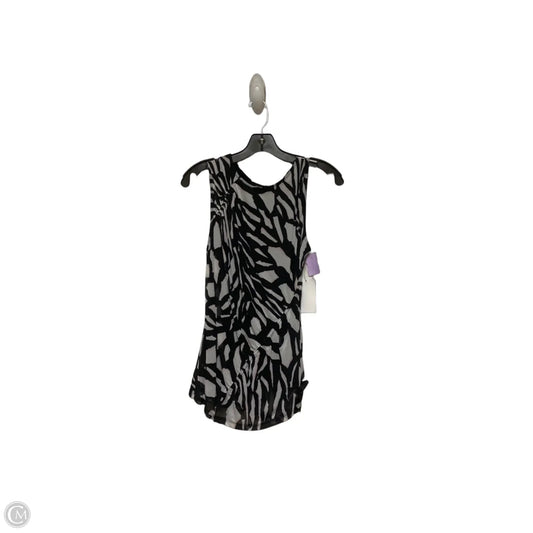 Top Sleeveless By Dkny In Black & White, Size: M