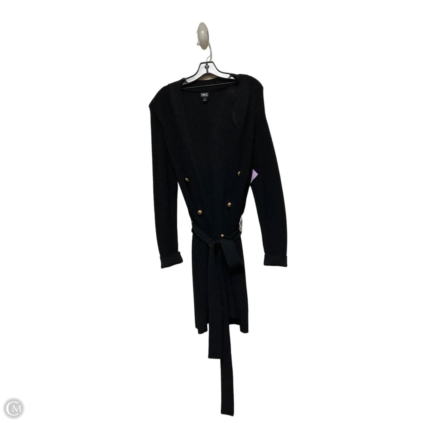 Sweater Cardigan By Inc In Black, Size: L