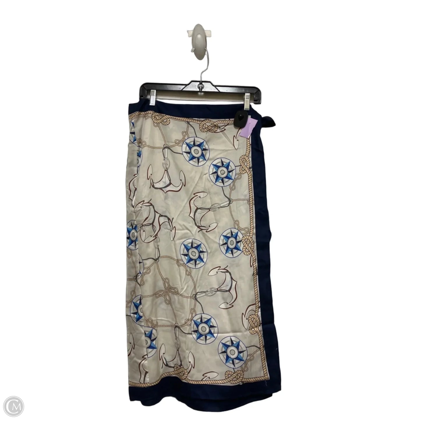 Skirt Midi By H&m In Nautical Print, Size: 8