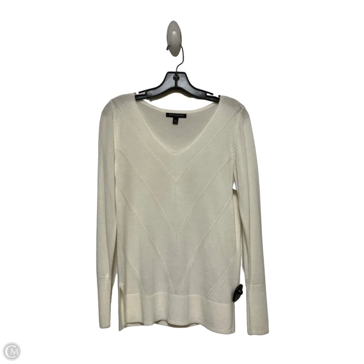 Top Long Sleeve By Banana Republic In Cream, Size: Xs