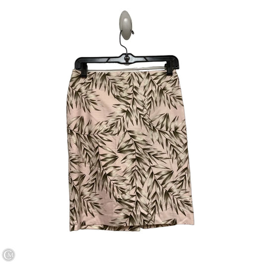 Skirt Mini & Short By Ann Taylor In Green & Pink, Size: 0p