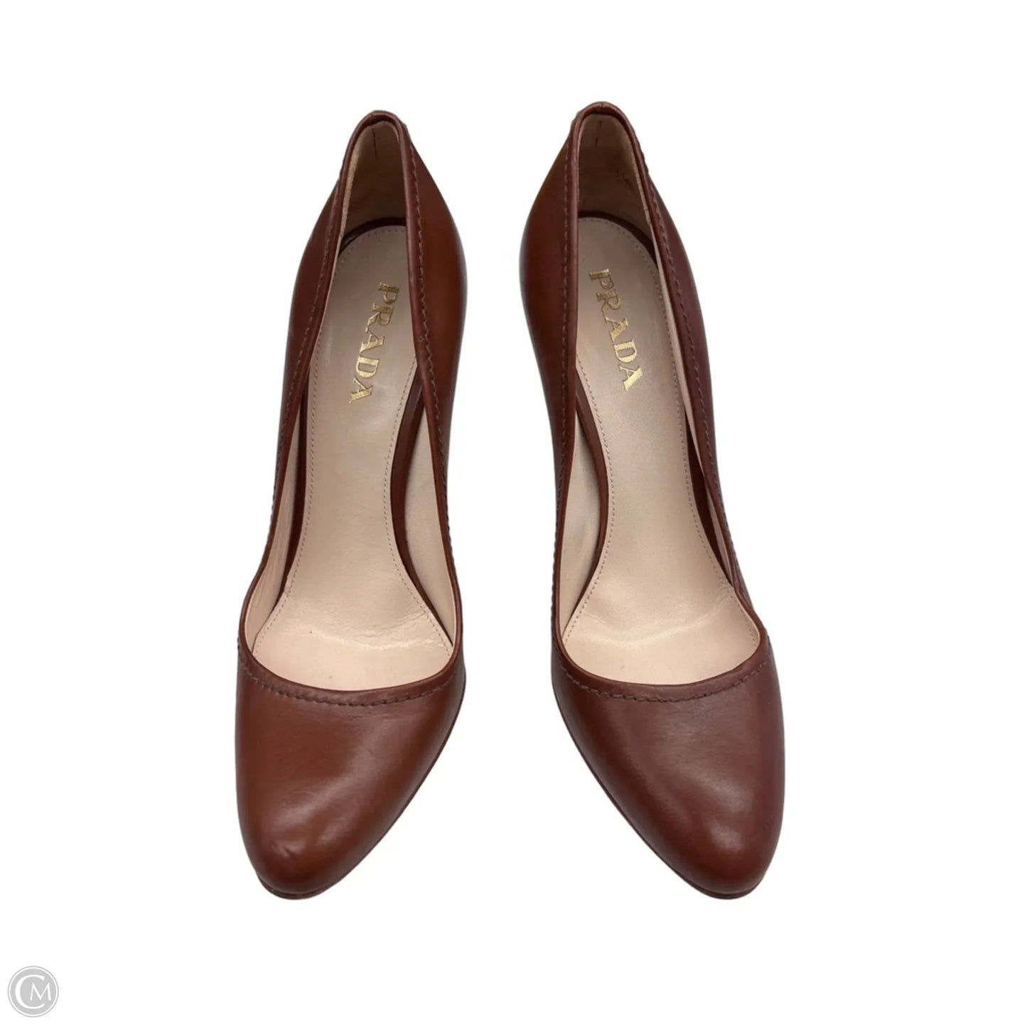 Shoes Luxury Designer By Prada In Brown, Size: 6
