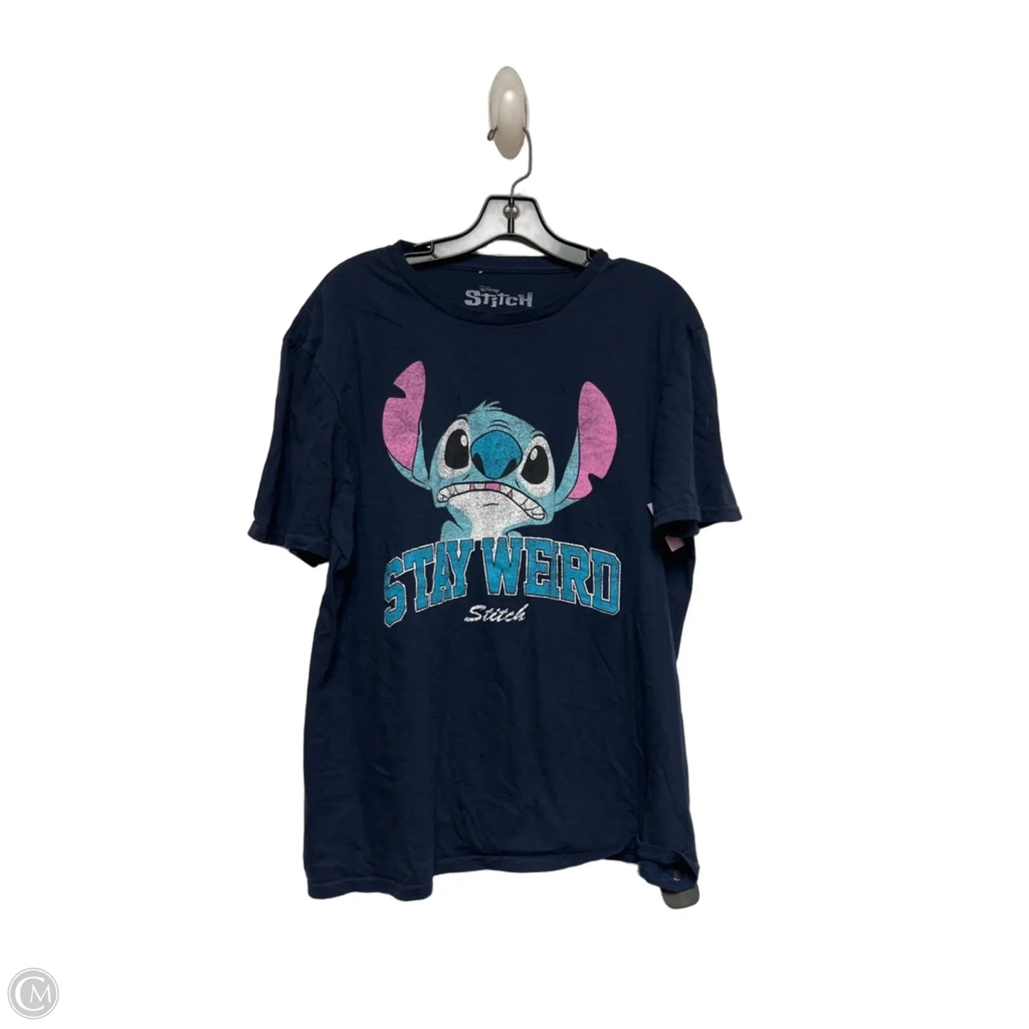 Top Short Sleeve Basic By Disney In Blue, Size: L