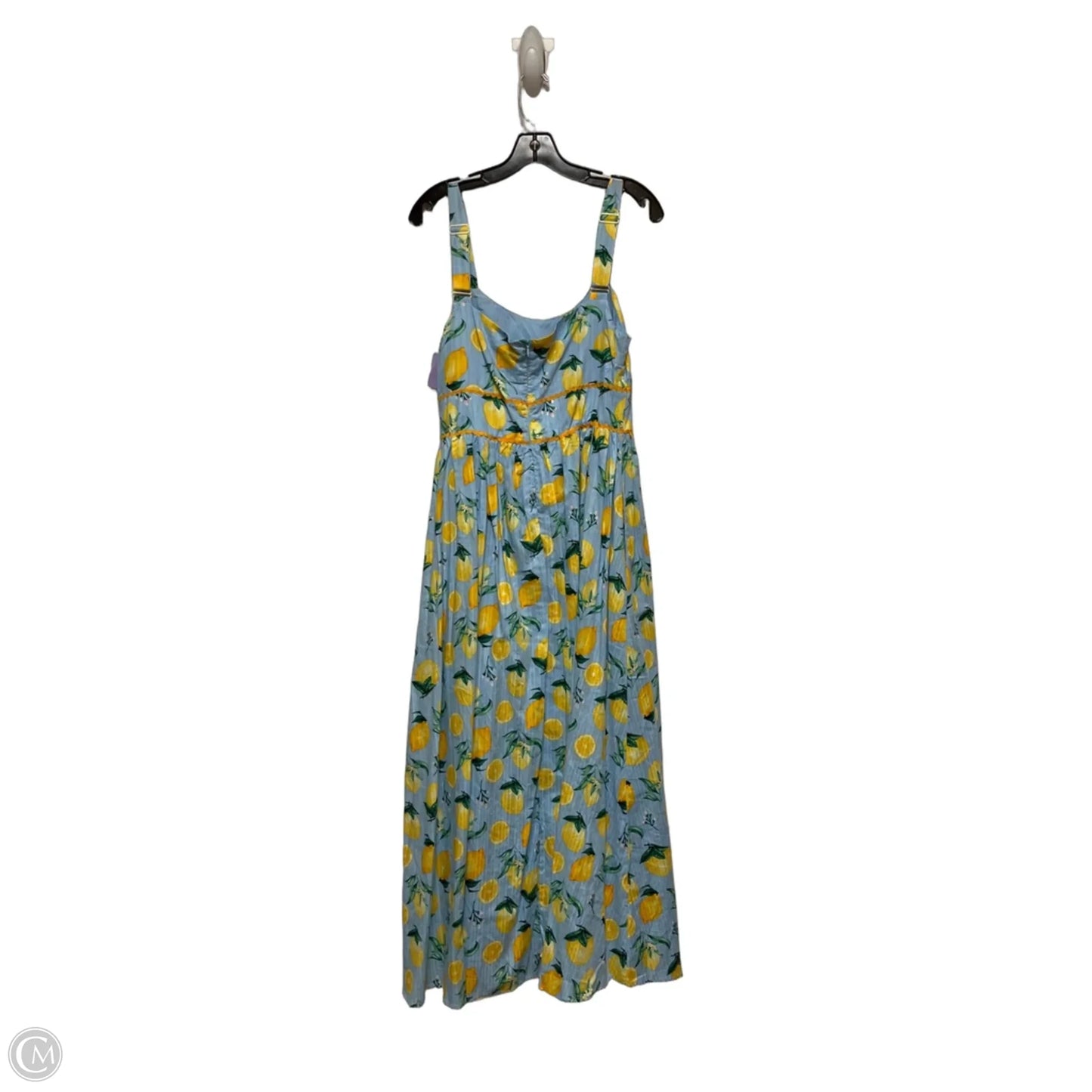 Dress Casual Maxi By Clothes Mentor In Blue & Yellow, Size: M