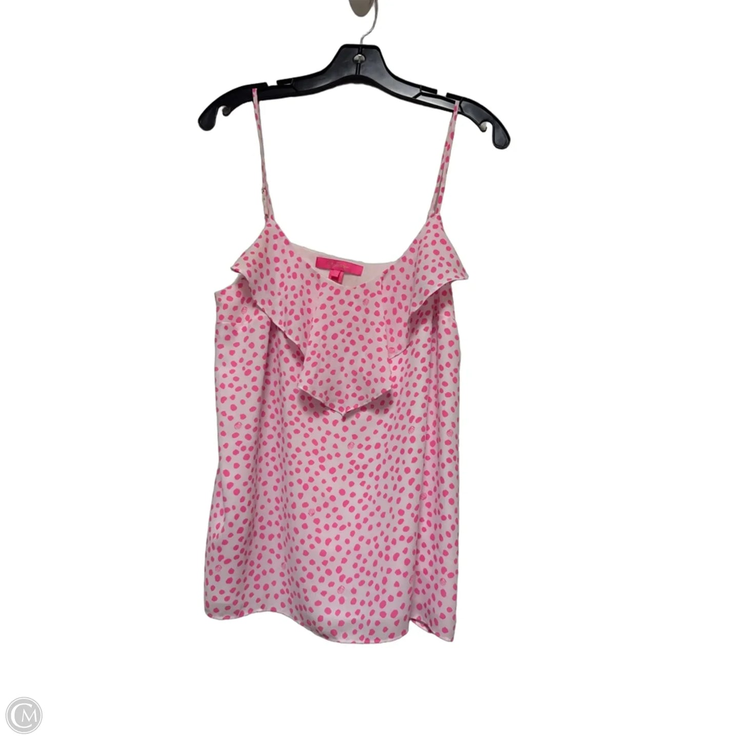 Top Sleeveless Designer By Lilly Pulitzer In Pink & White, Size: M