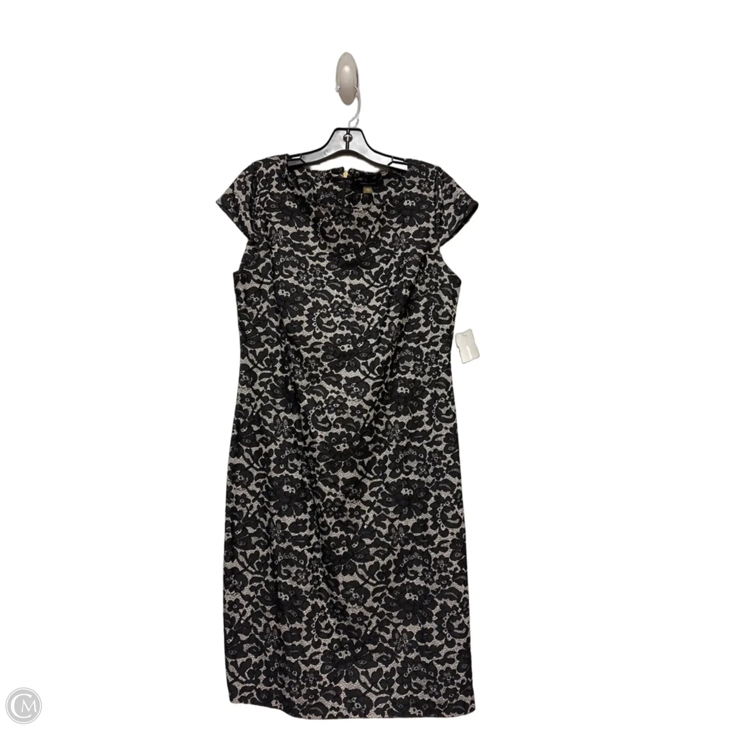 Dress Casual Midi By Tommy Hilfiger In Black & Grey, Size: Xl