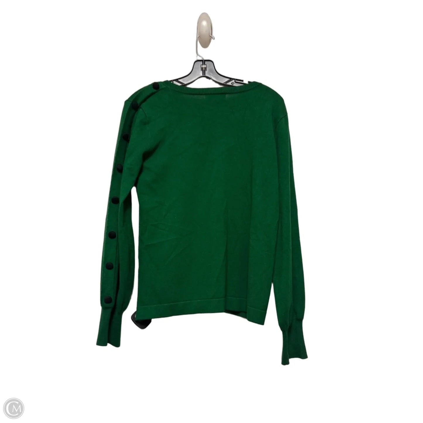 Top Long Sleeve Designer By Karl Lagerfeld In Green, Size: M
