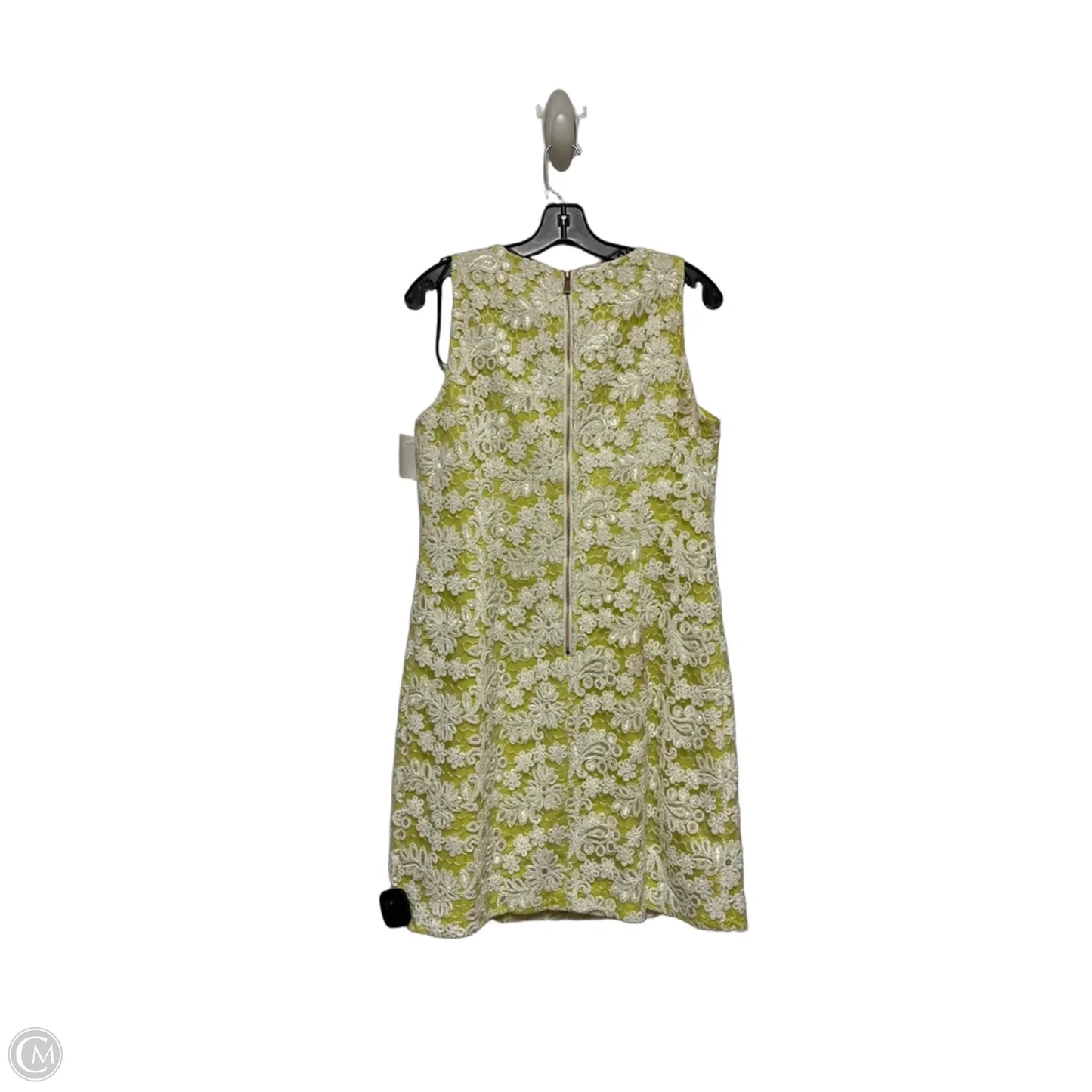 Dress Casual Short By Vince Camuto In Green & White, Size: M