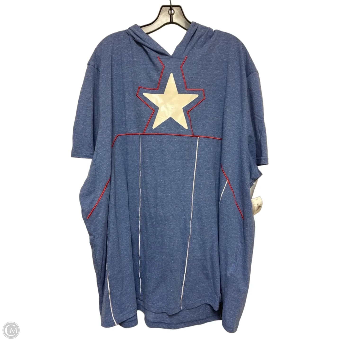 Top Short Sleeve By Disney Store In Blue Red & White, Size: 3x