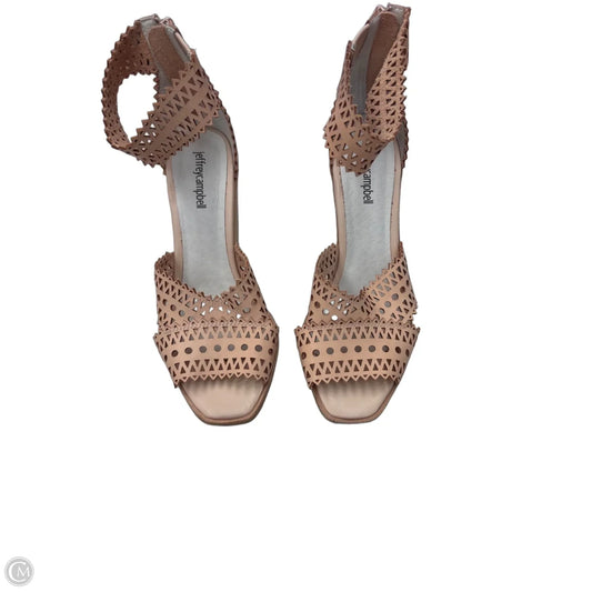 Sandals Heels Wedge By Jeffrey Campbell In Tan, Size: 10