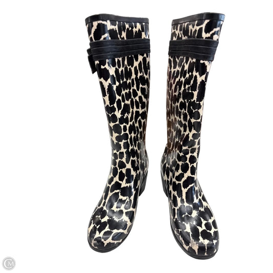 Boots Designer By Kate Spade In Black & Cream, Size: 9