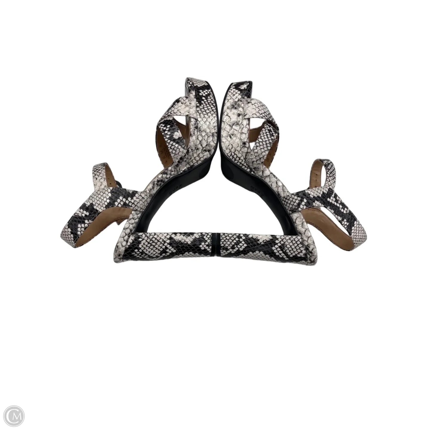 Sandals Heels Block By Naturalizer In Snakeskin Print, Size: 7.5