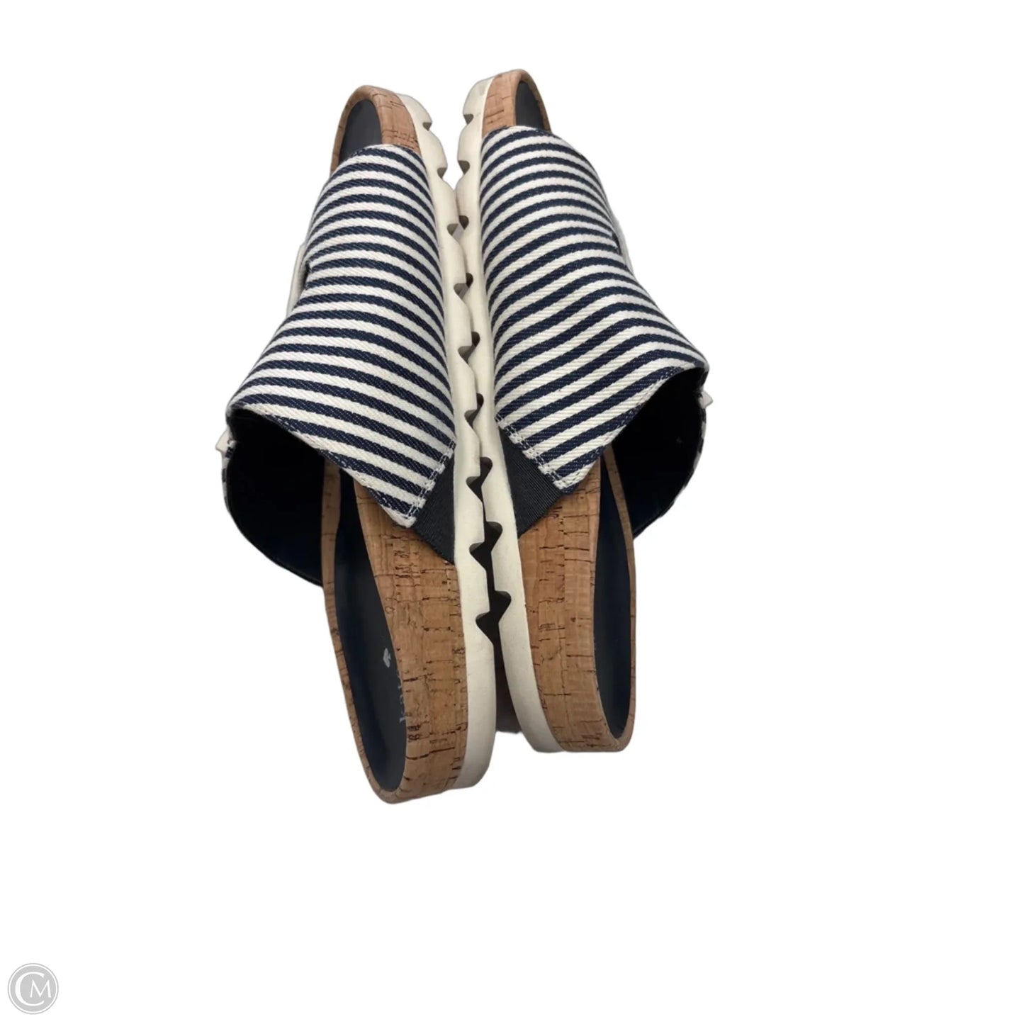 Sandals Designer By Kate Spade In Striped Pattern, Size: 10