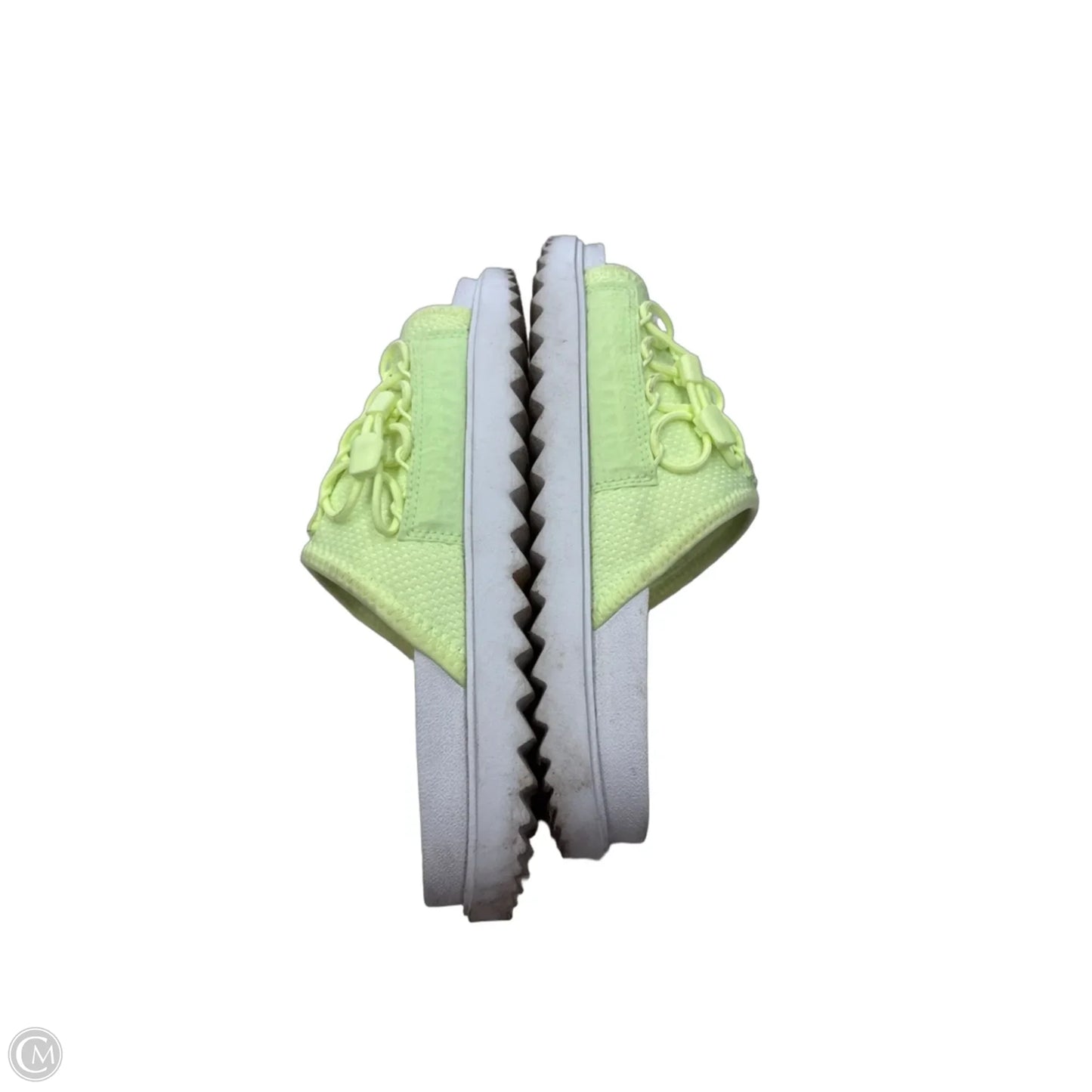 Sandals Flats By Nike In Green & White, Size: 7