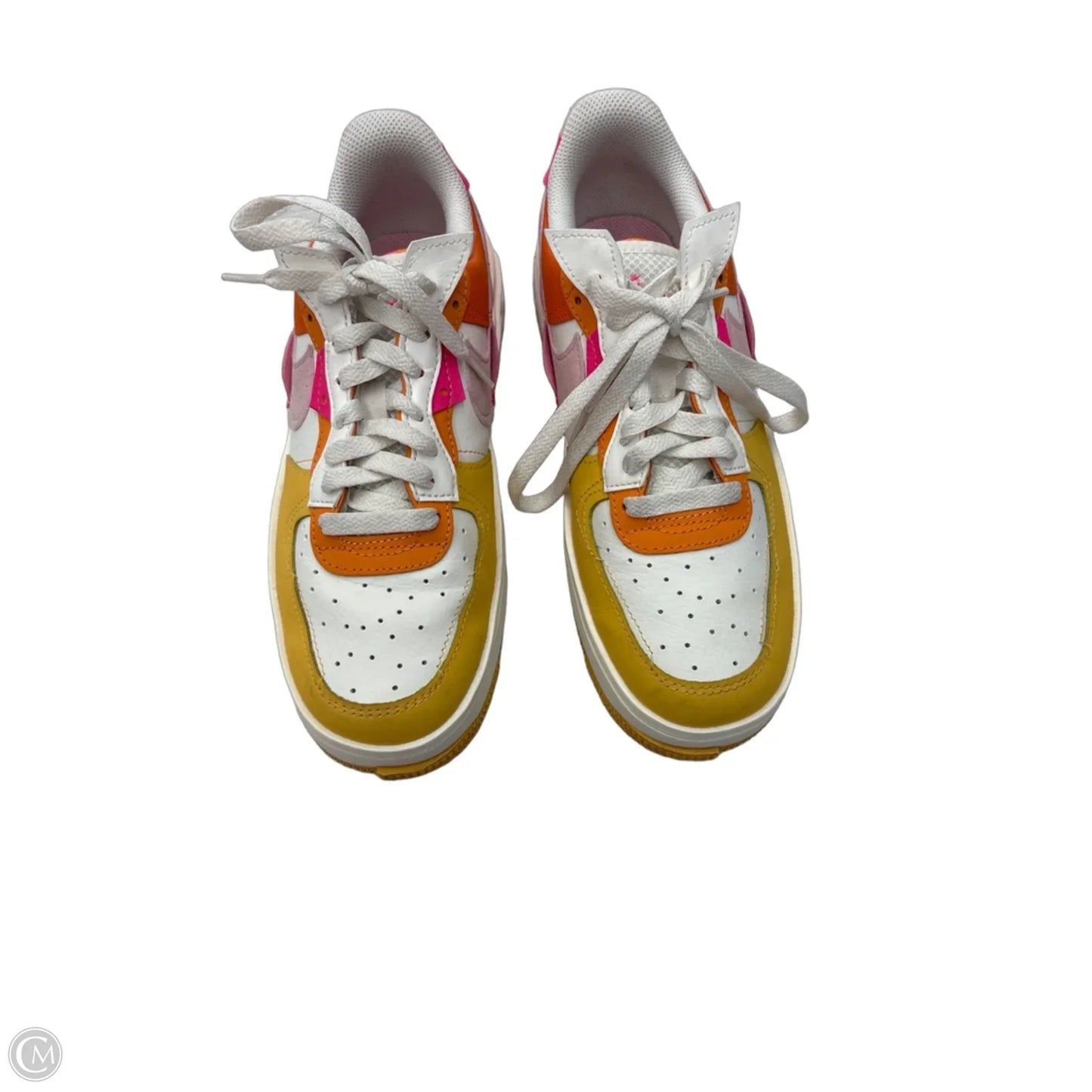 Shoes Sneakers By Nike In Orange & Yellow, Size: 8.5