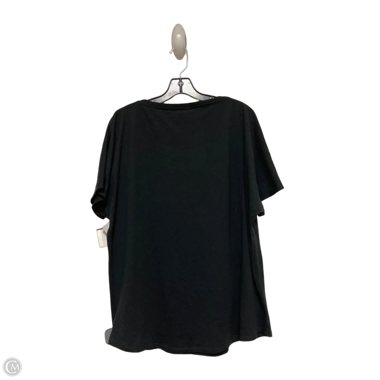 Top Short Sleeve Basic By Clothes Mentor In Black & Yellow, Size: Xxl
