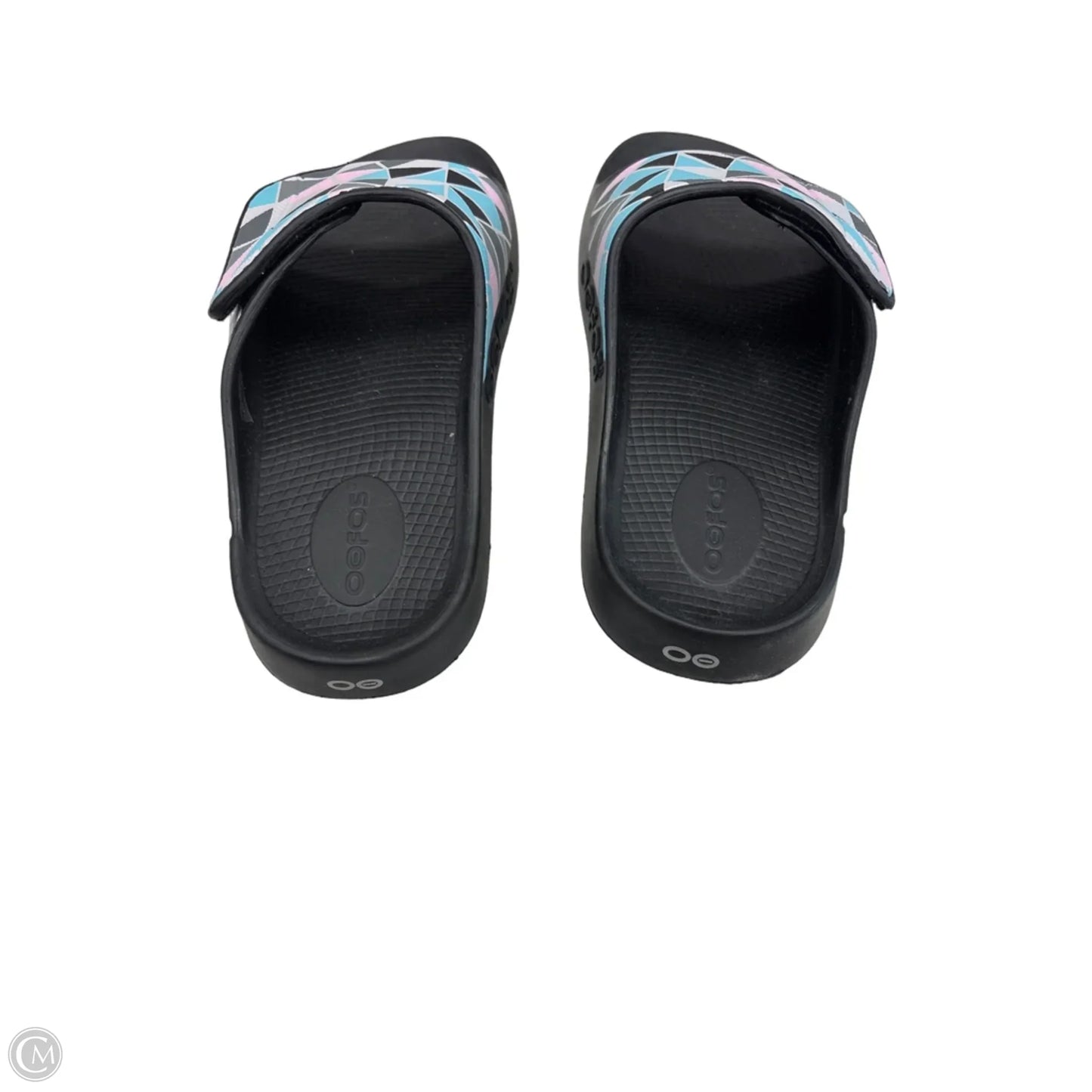 Sandals Flats By Oofos In Geometric Pattern, Size: 11