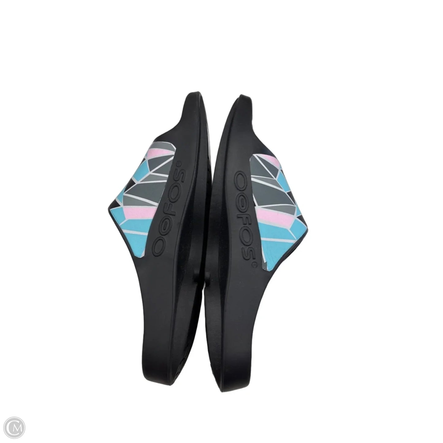 Sandals Flats By Oofos In Geometric Pattern, Size: 11
