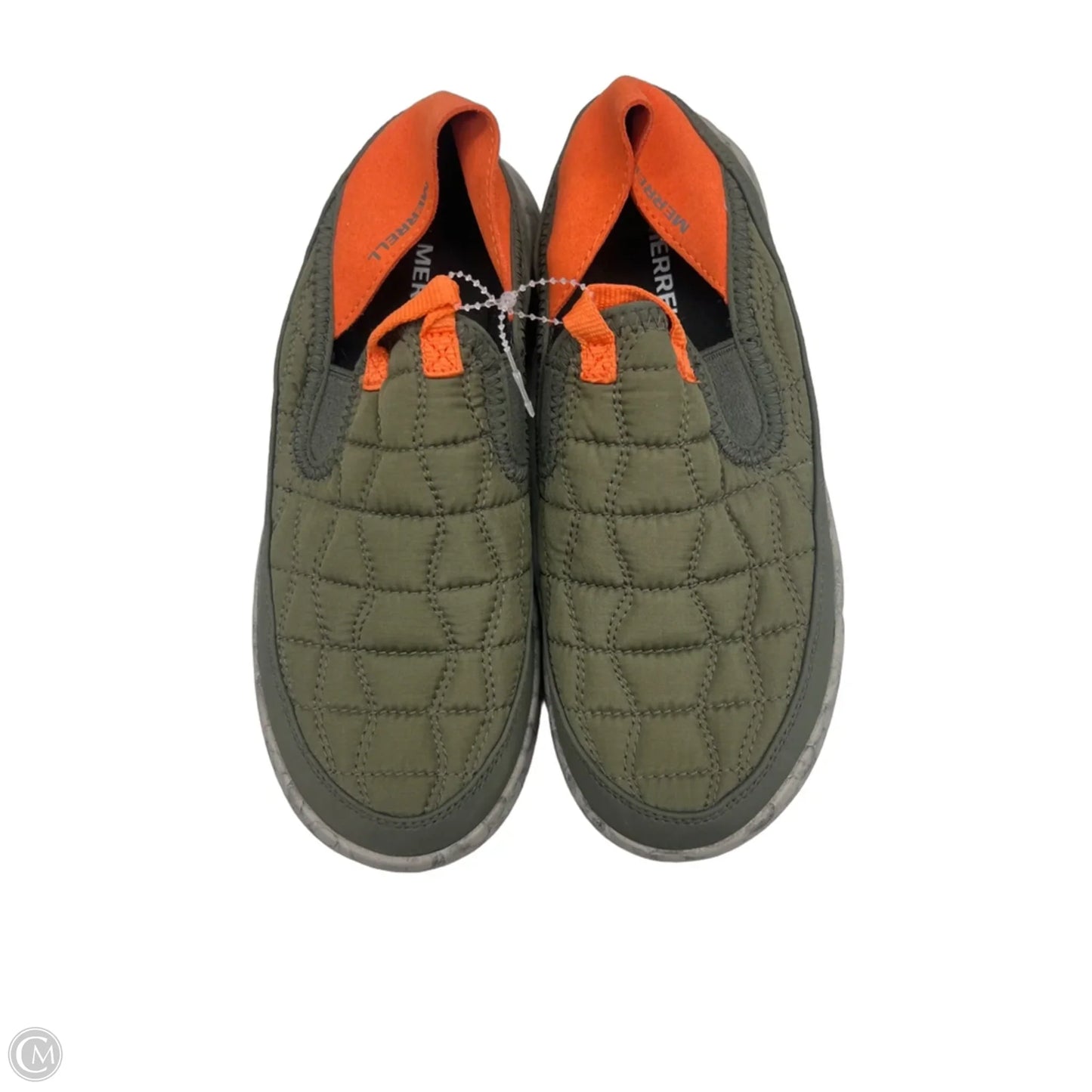 Shoes Flats By Merrell In Green & Orange, Size: 5