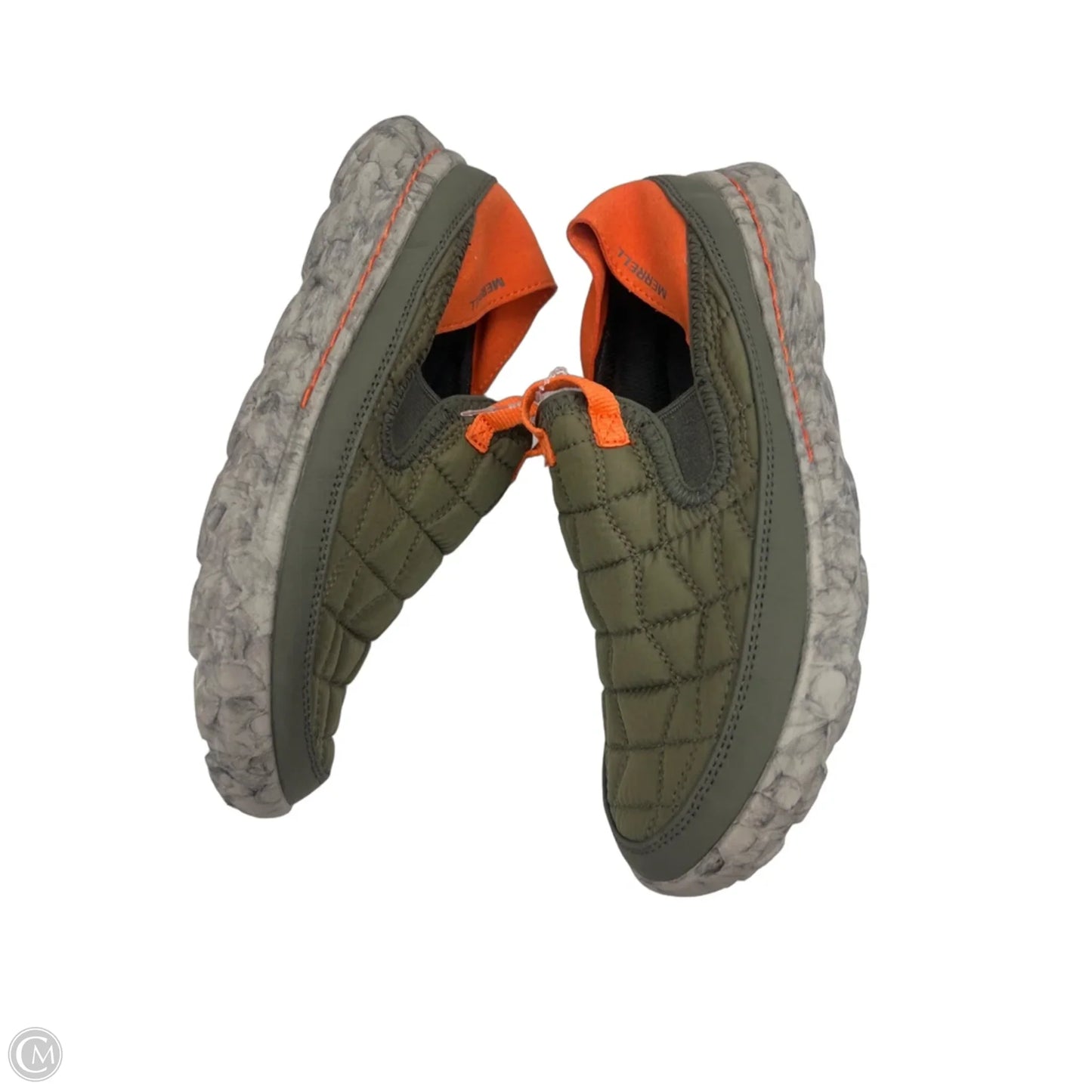 Shoes Flats By Merrell In Green & Orange, Size: 5