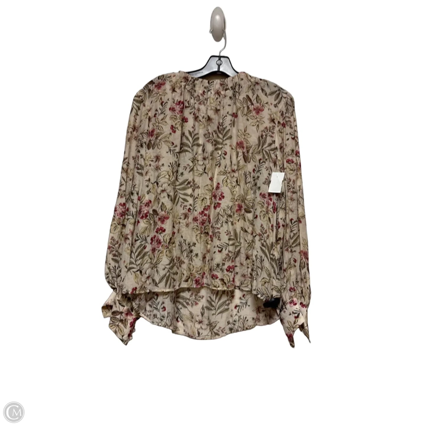 Top Long Sleeve By Mng In Floral Print, Size: S