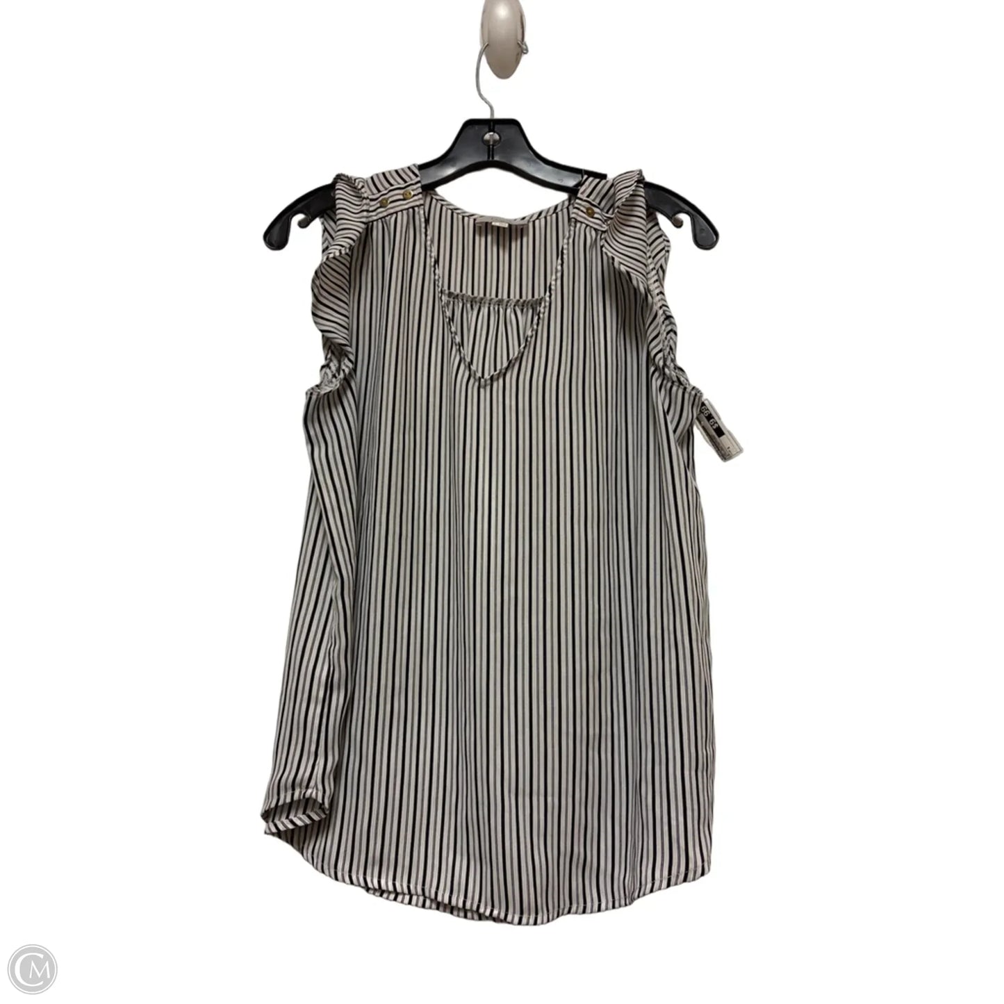 Top Sleeveless By Loft In Striped Pattern, Size: S