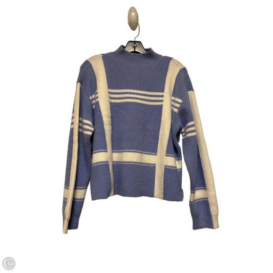 Sweater By Ann Taylor In Purple & White, Size: S