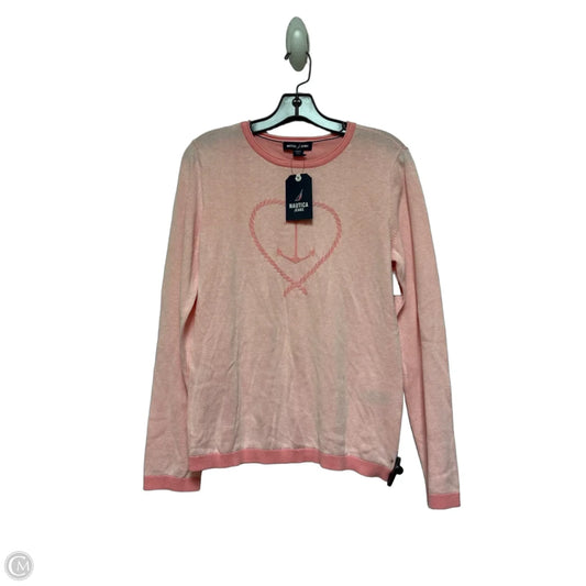 Top Long Sleeve By Nautica In Pink, Size: S