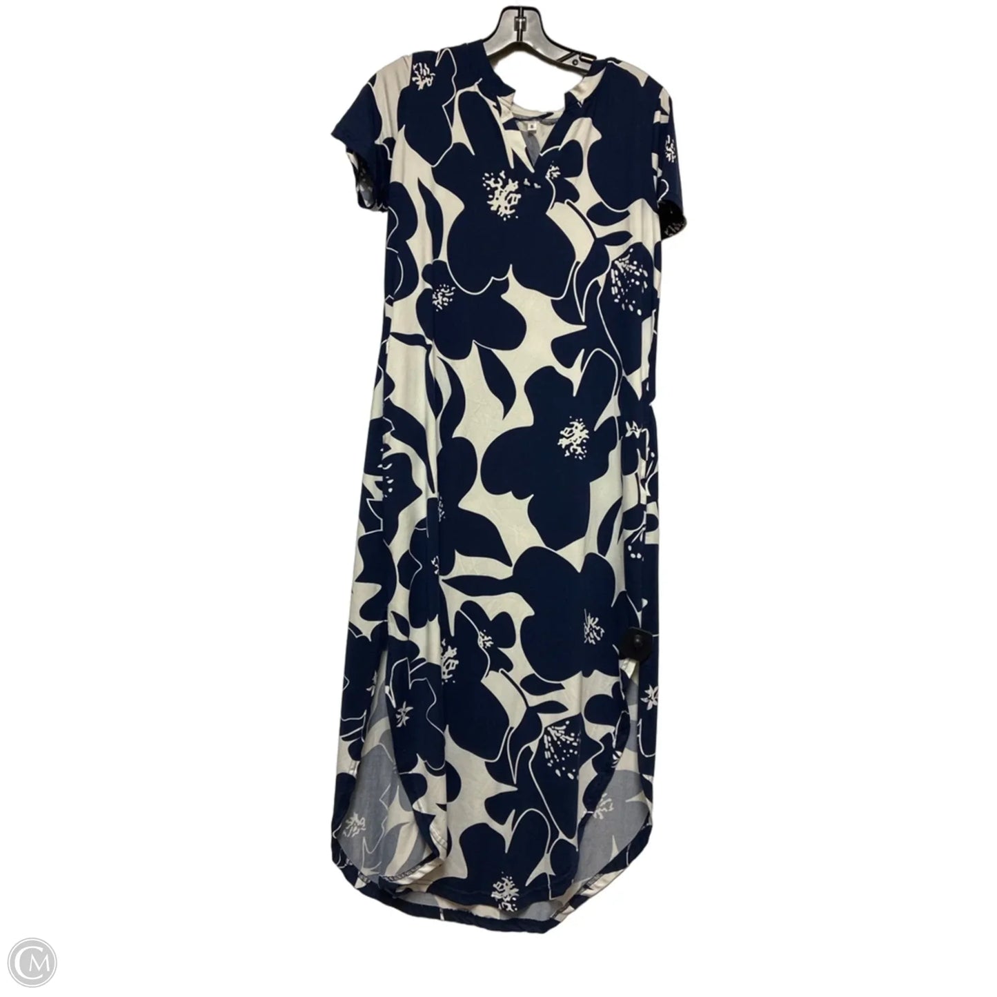 Dress Casual Maxi By Clothes Mentor In Blue & White, Size: S